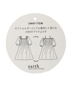 earth music&ecology ２ｗａｙショルダーシャーリングチュニック