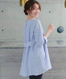 Tiaclasse L 【おのののかさん着用】半袖＆七分袖選べる袖丈バックフレアチュニック