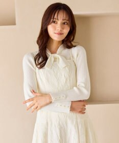 Feroux 【先行予約】リボンタイリブ ニット