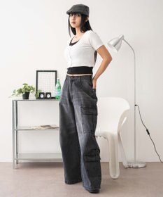 WEGO レースキャミレイヤード風ちびT