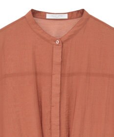 Green Parks バンドカラー比翼タック袖チュニック