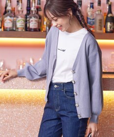 Tiaclasse 【洗える】シェルボタンカーディガン