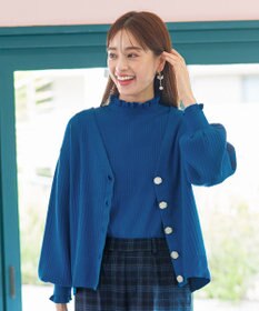 Tiaclasse 【洗える】シェルボタンカーディガン