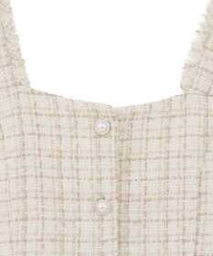 earth music&ecology 【セットアップ可】フリンジツイードビスチェ