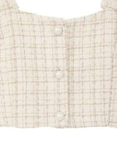 earth music&ecology 【セットアップ可】フリンジツイードビスチェ