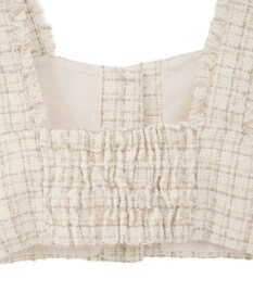 earth music&ecology 【セットアップ可】フリンジツイードビスチェ