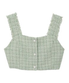 earth music&ecology 【セットアップ可】フリンジツイードビスチェ