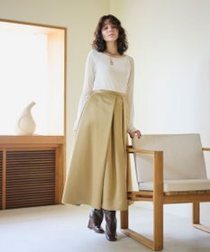 #Newans ヘビーサテンフレアースカート