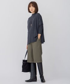 23区 【洗える】セミウーステッドウール モックネック ニット