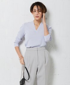 ICB 【洗える】 シンセティックフルニードル Vネックプルオーバー