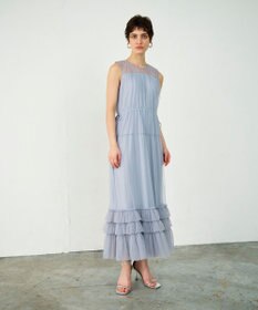 GRACE CONTINENTAL チュールティアードワンピース