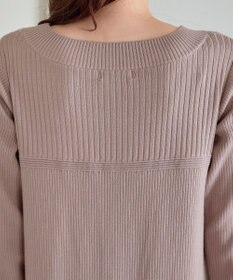 Tiaclasse L 【洗える】リブ切替デザインニットワンピース