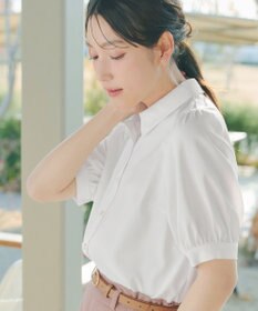 Tiaclasse L 【新色追加】パフスリーブシャツブラウス