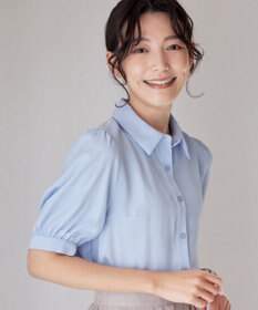 Tiaclasse L 【新色追加】パフスリーブシャツブラウス