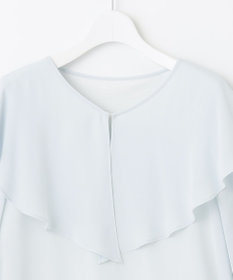 自由区 【XSサイズ～/洗える】ロイヤルシフォン ラッフルブラウス