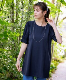 Tiaclasse 【洗える】パフスリーブチュニックブラウス