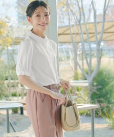 Tiaclasse L 【新色追加】パフスリーブシャツブラウス