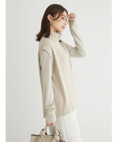 Green Parks ＺＩＰ付きリブニットベスト