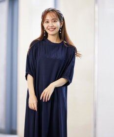 Tiaclasse 【洗える】ボリュームパフスリーブAラインワンピース