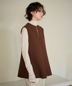 #Newans 【洗える】スリットネックフレアベスト