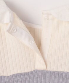 組曲 KIDS 【110-140㎝】バイカラーニットソー ワンピース