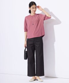 J.PRESS LADIES S 【洗える】ハイパワーデニムツイル ワイド パンツ