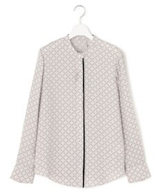 ICB L 【新色追加・WEB限定カラーあり・接触冷感・UVケア・速乾・洗える】BackSatinAmunzen バンドカラーブラウス