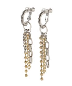 YECCA VECCA チェーンフリンジイヤリング