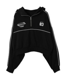 WEGO パイピングハーフジッププルパーカー