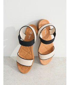 Green Parks ・ｒｉｃｈ　ｂｌｕｅ　雑材フラットサンダル