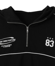 WEGO パイピングハーフジッププルパーカー