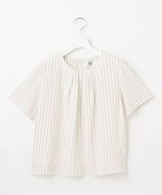 J.PRESS LADIES L シアーストライプ&チェック カットソー