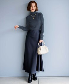 23区 L 【洗える】ウーステッドウール タートルネック ニット