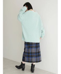 AMERICAN HOLIC モールヤーン片畦Ｖネックニットプルオーバー