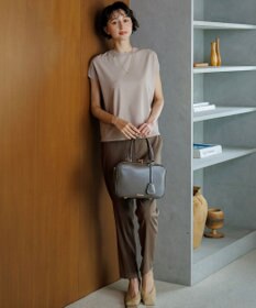 23区 L レーヨンポリエステルストレッチ フレンチスリーブ ニット