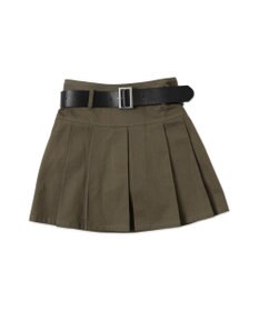 WEGO ベルト付チノプリーツスカパン