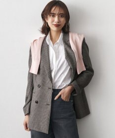 23区 【先行予約】BALLIクラシックウールクロス チェック柄 ダブルジャケット