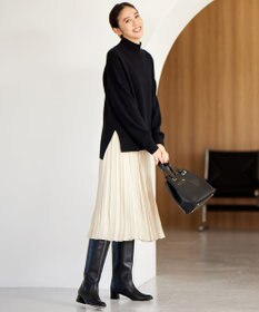 自由区 【WEB限定・洗える】ロイヤルサテンプリーツ スカート