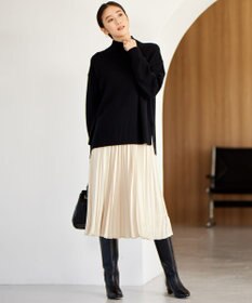 自由区 【WEB限定・洗える】ロイヤルサテンプリーツ スカート