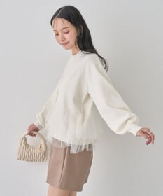 earth music&ecology チュールヘムニットプルオーバー