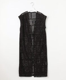 Feroux 【洗える】ヴィンテージレースロング ジレ