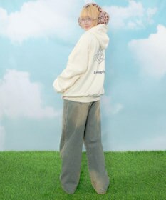 WEGO 【ユニセックス着用ITEM】ハートモチーフプルパーカー