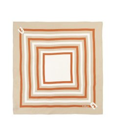 MOONBAT 【美人百花4月号掲載/シルク100%】フルラ (FURLA) スクエア柄 シルクプリントスカーフ 65cm×65cm