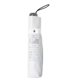 MOONBAT MIZUNO  (ミズノ) 無地 ロゴ 日傘 折りたたみ傘 パラソル 晴雨兼用  一級遮光 遮熱効果 遮光率100% UV遮蔽100% 高遮熱