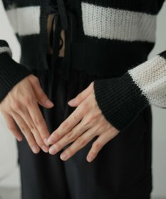 WEGO 【25年秋冬新作】モヘアタッチ2WAYリボンカーデ