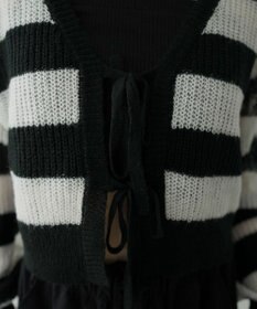 WEGO 【25年秋冬新作】モヘアタッチ2WAYリボンカーデ