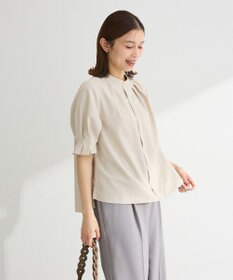 Green Parks タックショートスリーブブラウス