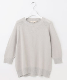 自由区 【洗える・XSサイズあり】ペーパーコットンアセテート  ニット