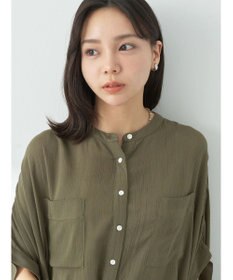 earth music&ecology レーヨンポケットシャツチュニック