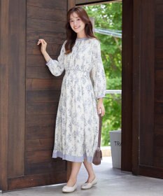 Tiaclasse L 【洗える】トワルドジュイ配色ワンピース